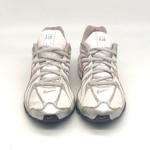 Nike Max Air White Silver Women’s Athletic Sneaker - Picture 2 of 8